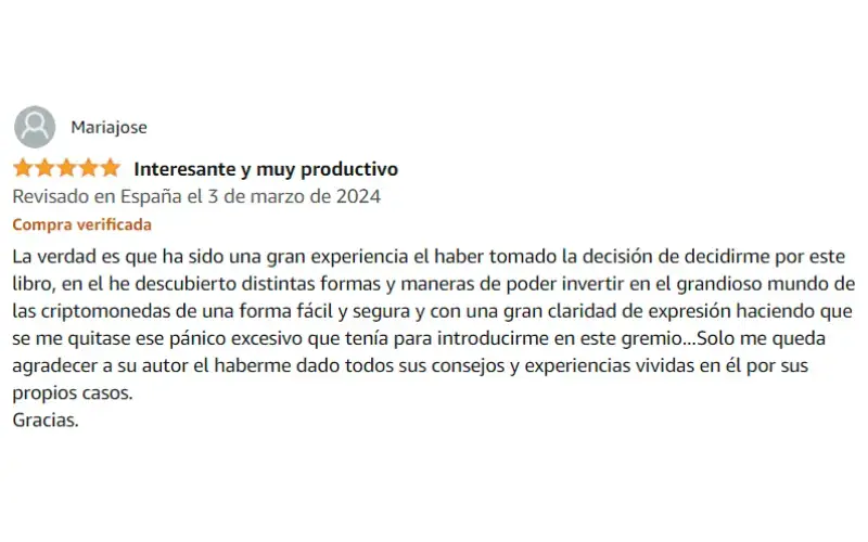 Opinión de Maria Jose